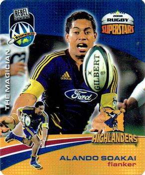 2008 Bluebird Foods Rugby Superstars #32 Alando Soakai Front